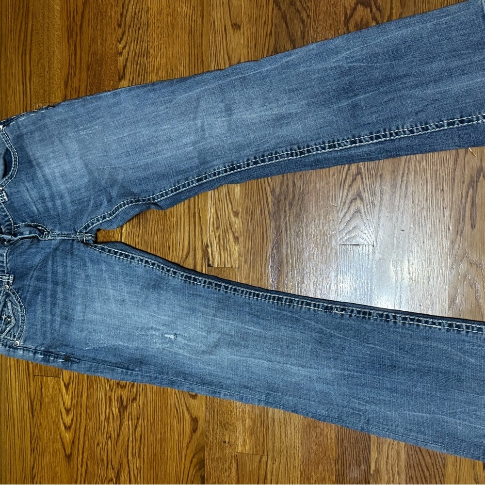 Rock -N-Rook Cowgirl Tuff Dark Blue Boot Cut Jeans 30x32